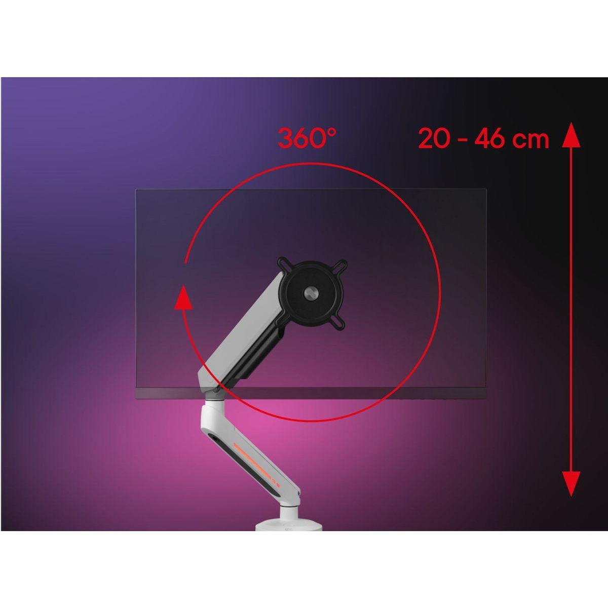 One For All Support écran PC écran 21/45'' blanc RGB inclinable