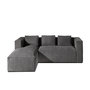 Voir la diapositive 1 : LISA DESIGN Stella - canapé d'angle - en velours côtelé - 4 places -style contemporain - gauche