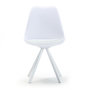 Voir la diapositive 2 : VS VENTA-STOCK Pack 2 chaises Salle à Manger Cross Style Nordique Blanc, 54 cm x 49 cm x 84 cm