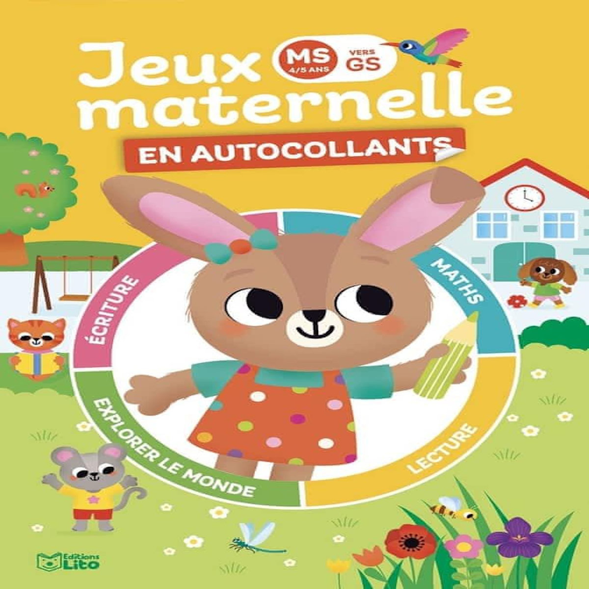 JEUX MATERNELLES EN AUTOCOLLANTS LAPIN. MS VERS CP, Lorho Marie-Christine
