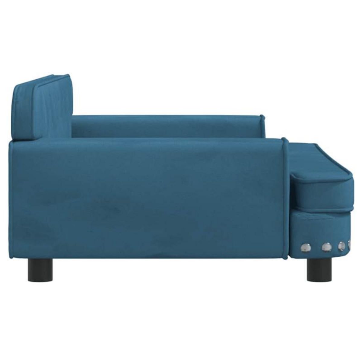 VIDAXL Lit pour chien bleu 90x53x30 cm velours