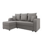 Voir la diapositive 1 : BEST MOBILIER Harvey - canapé d'angle réversible 4 places convertible avec coffre en tissu