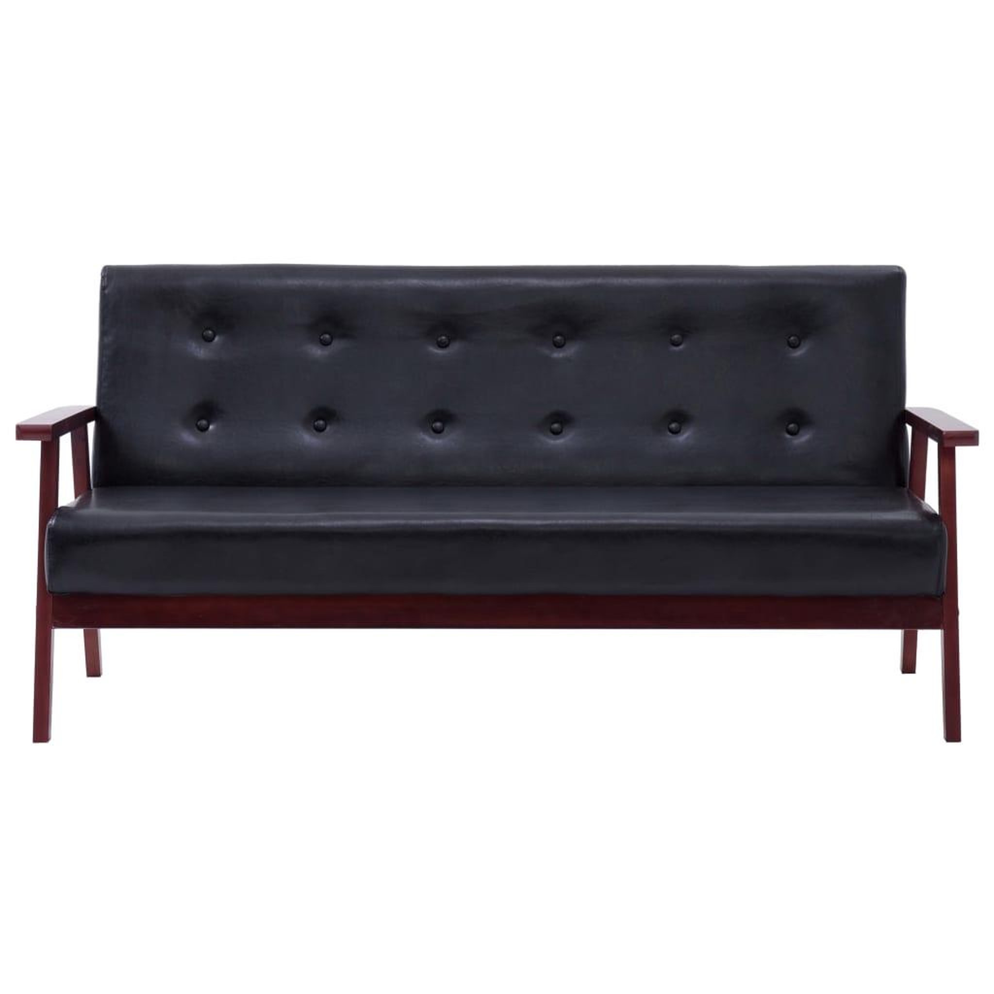 Voir la diapositive 3 : VIDAXL Ensemble de canapes 2 pcs noir similicuir