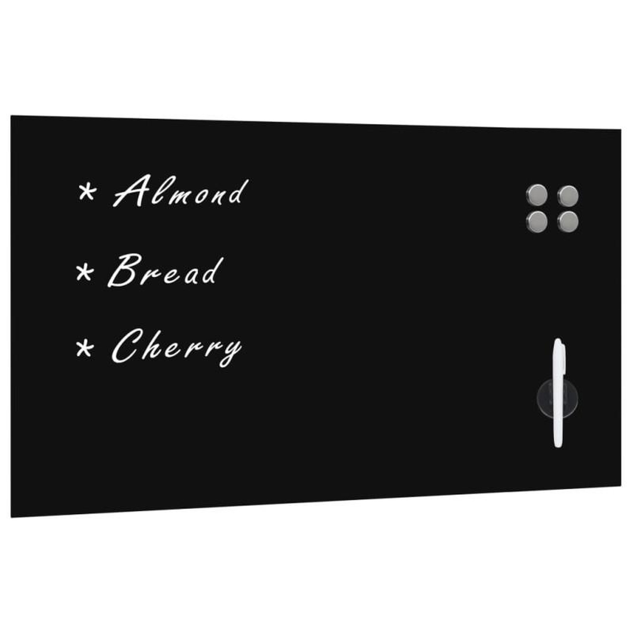 Voir la diapositive 1 : VIDAXL Tableau noir magnétique mural Verre 120x60 cm