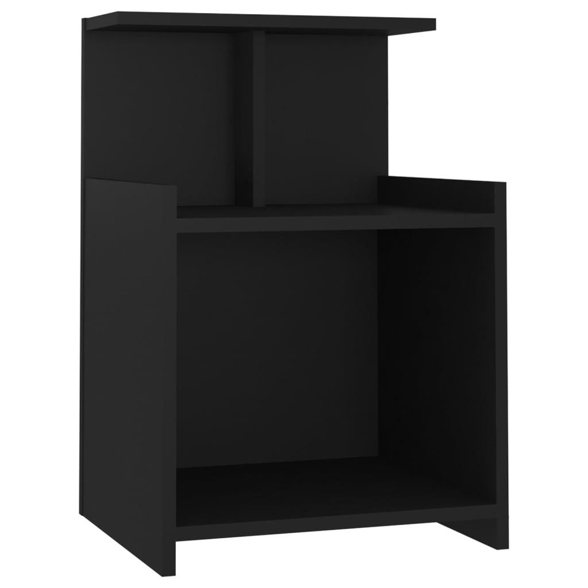 Voir la diapositive 2 : VIDAXL Table de chevet Noir 40x35x60 cm Agglomere
