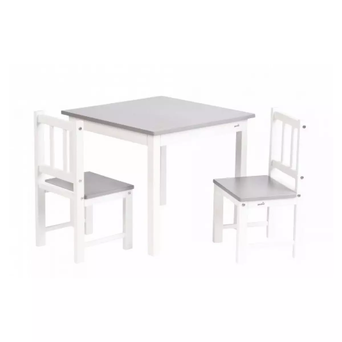 GEUTHER Meubles d activite en Hevea 2 chaises et une table Couleur Blanc