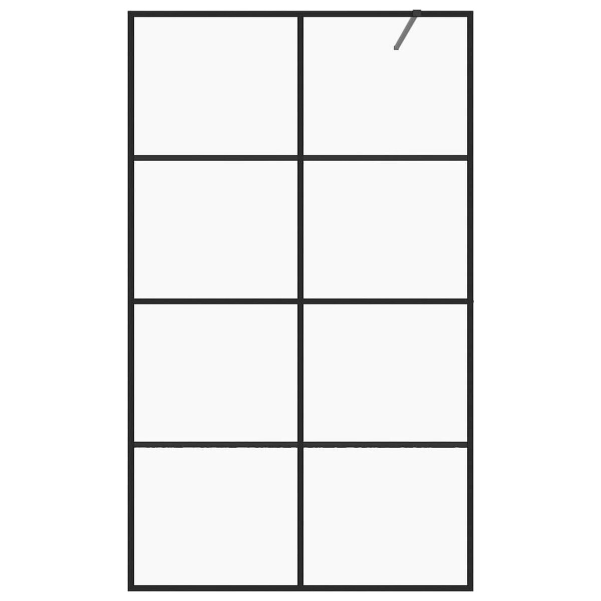 VIDAXL Paroi de douche avec verre ESG transparent 115x195 cm Noir