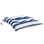 Voir la diapositive 5 : VIDAXL Coussins de chaise lot de 4 rayures bleues blanches 50x50x7 cm