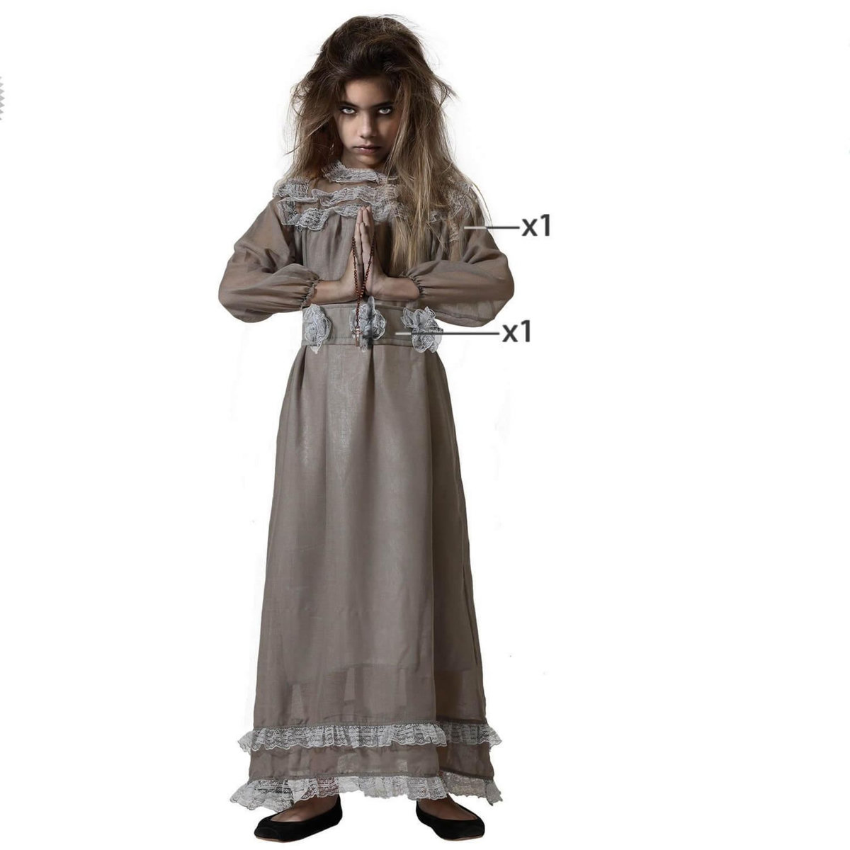 ATOSA Déguisement de communion - fille - 7/9 ans (122 à 134 cm)