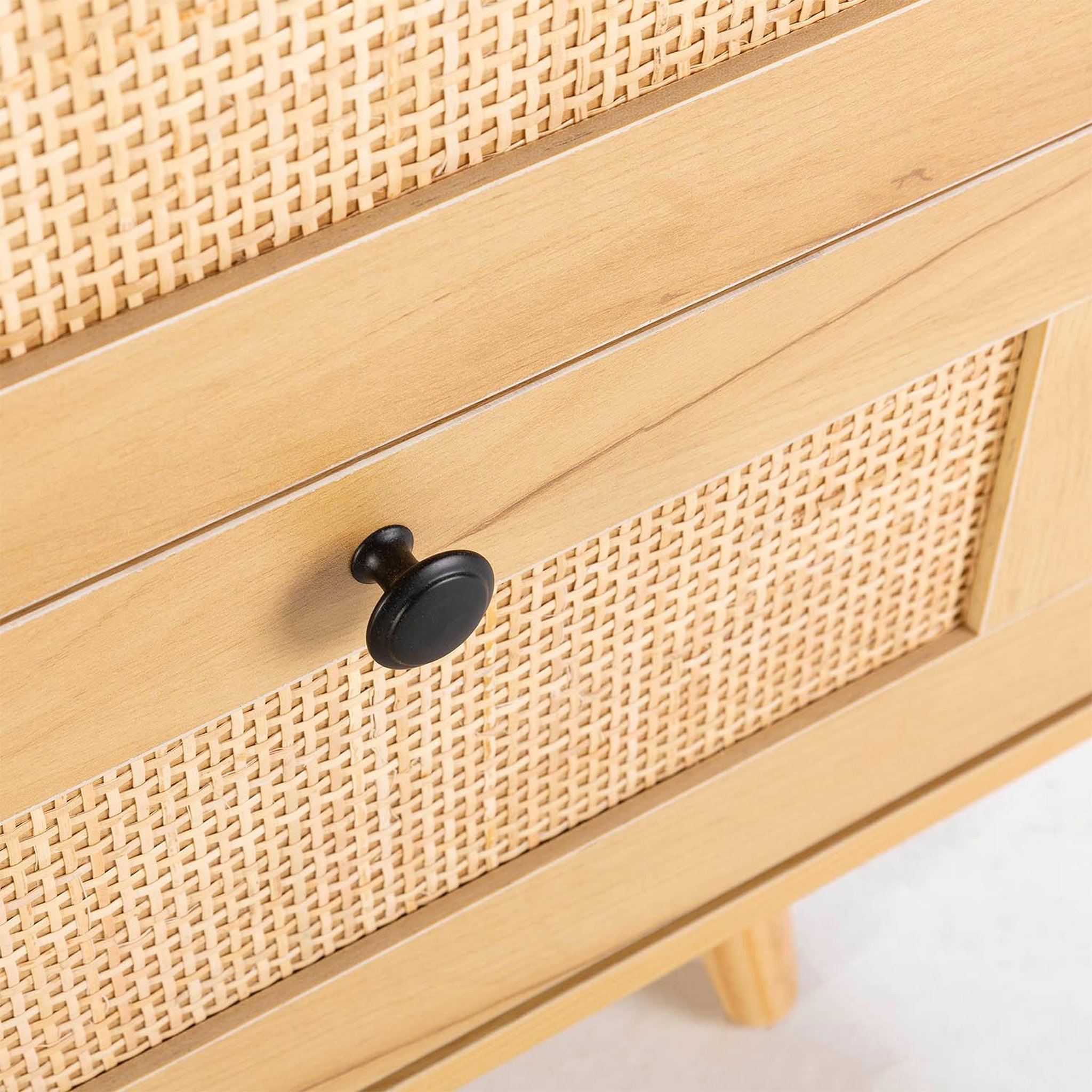 Voir la diapositive 4 : VS VENTA-STOCK Buffet Bella 3 tiroirs et 2 portes en chêne, 120 cm