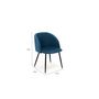 Voir la diapositive 6 : Lot de 2 chaises en velours NINON