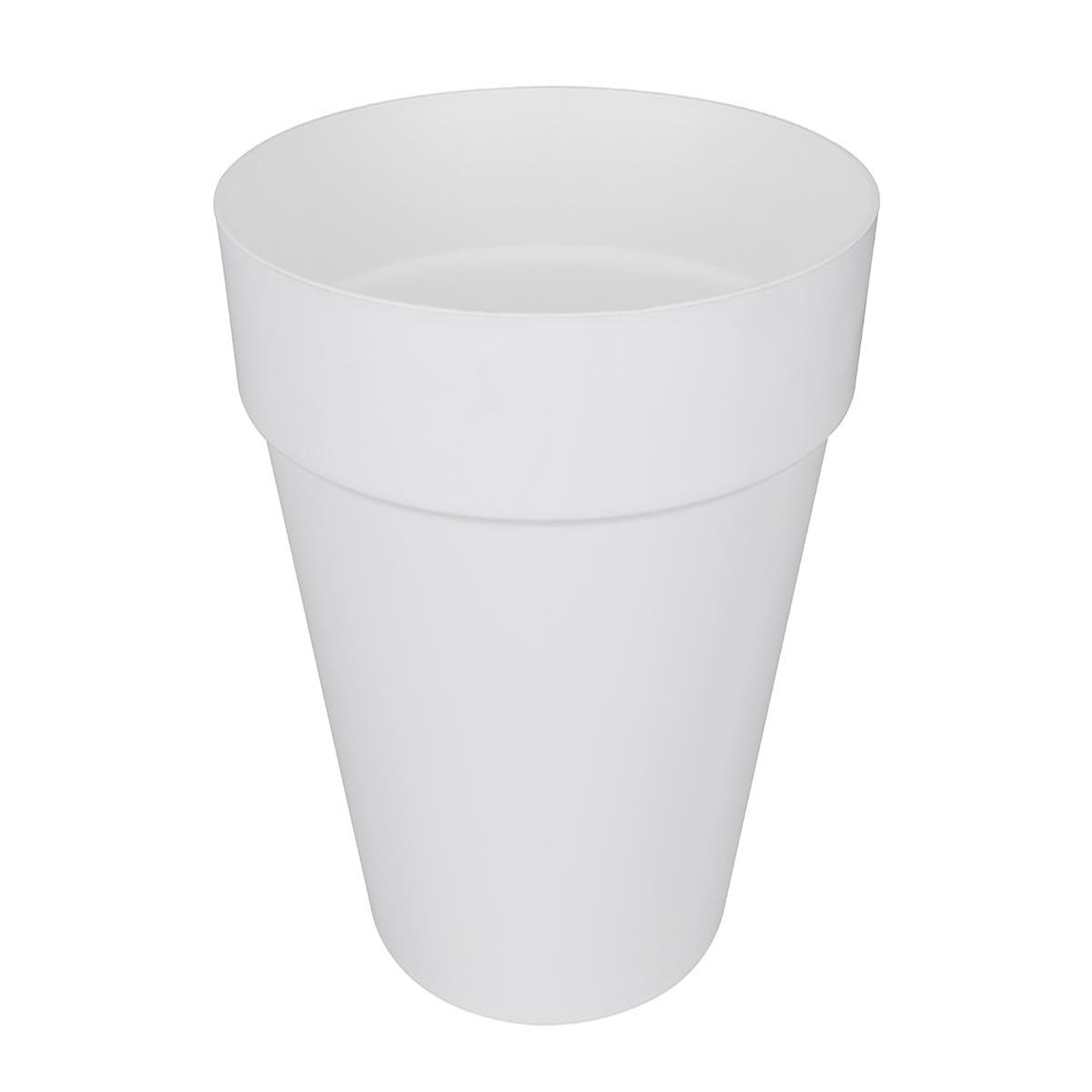 ELHO Pot de fleurs rond Loft Urban avec roues Ø 40 x H.35 cm - Blanc