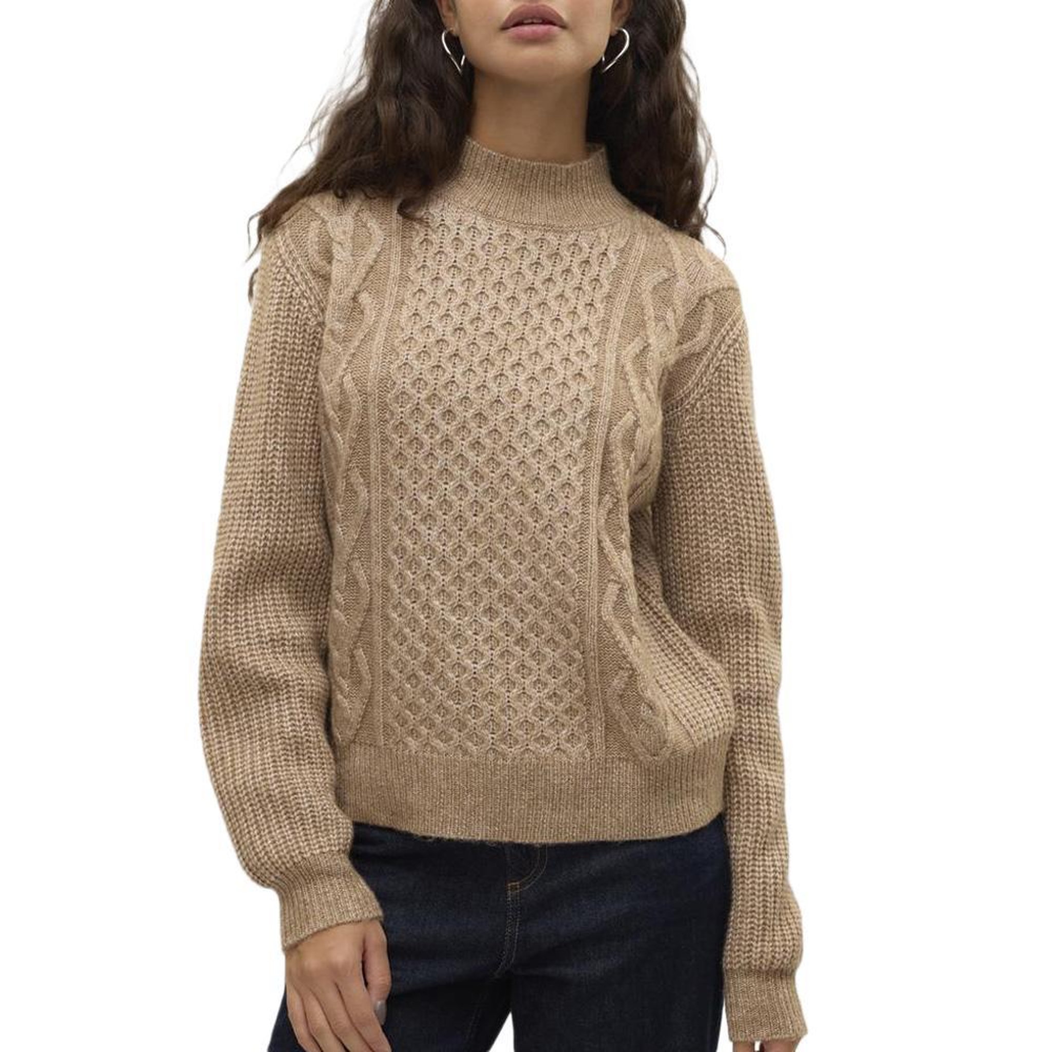 Vero Moda Pull Marron Femme Vero Moda Universe. Coloris disponibles : Marron