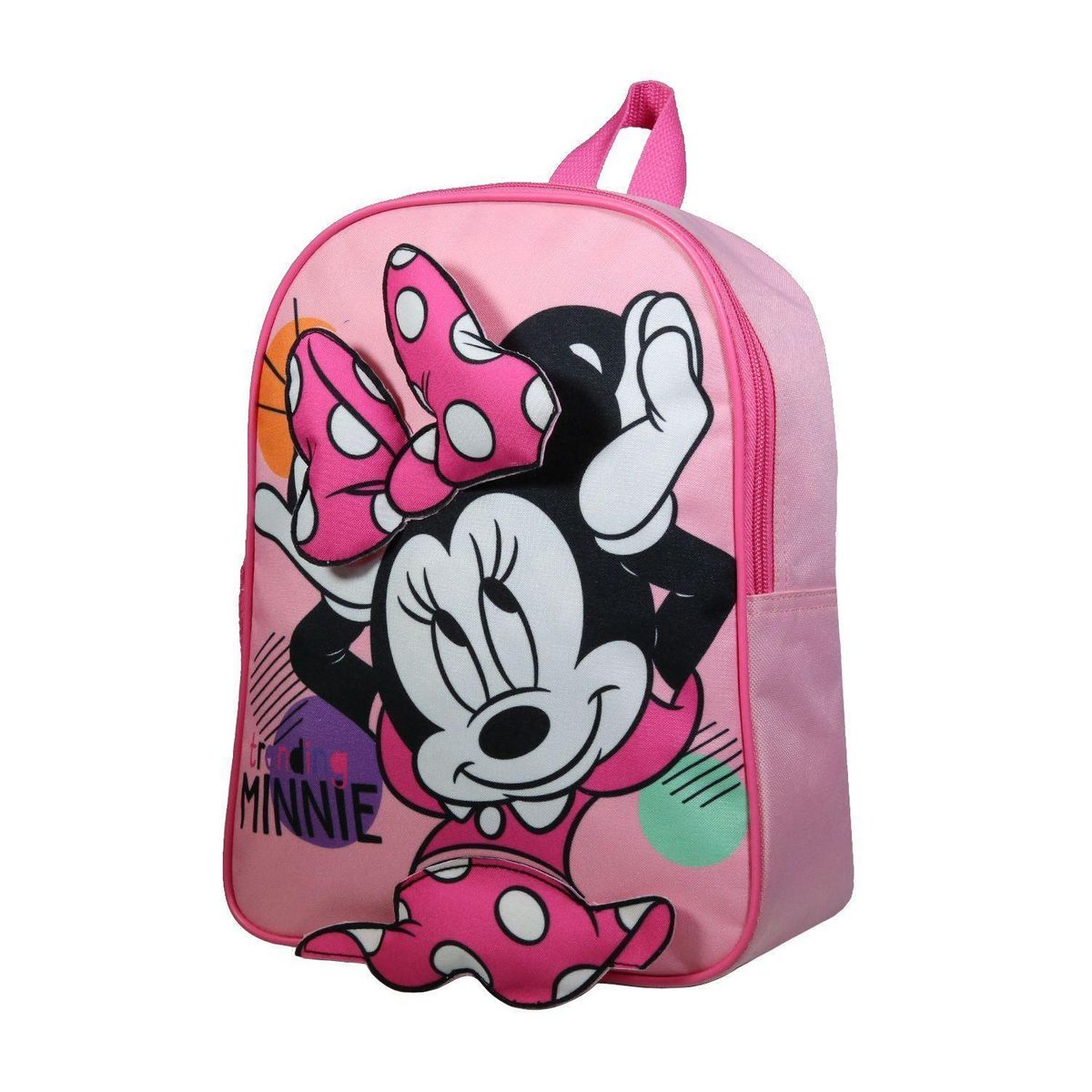 Bagtrotter Sac à dos 31 cm avec détails 3D Noeud et Jupe Disney Minnie Rose Bagtrotter