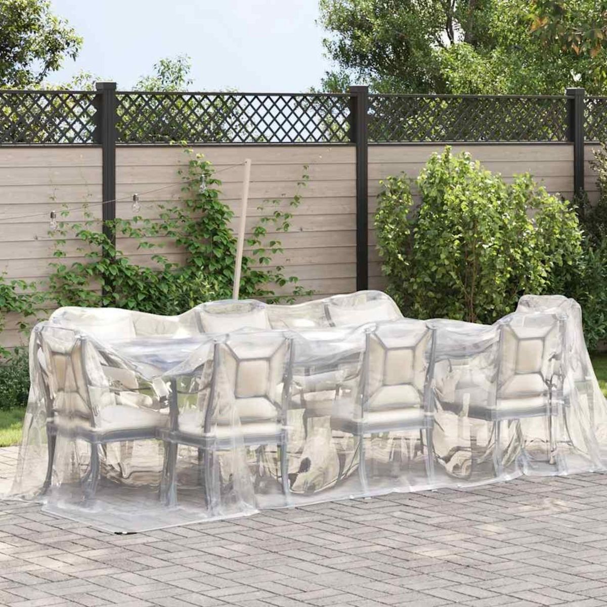 VIDAXL Bache transparente avec œillets 2x4 m polyethylene