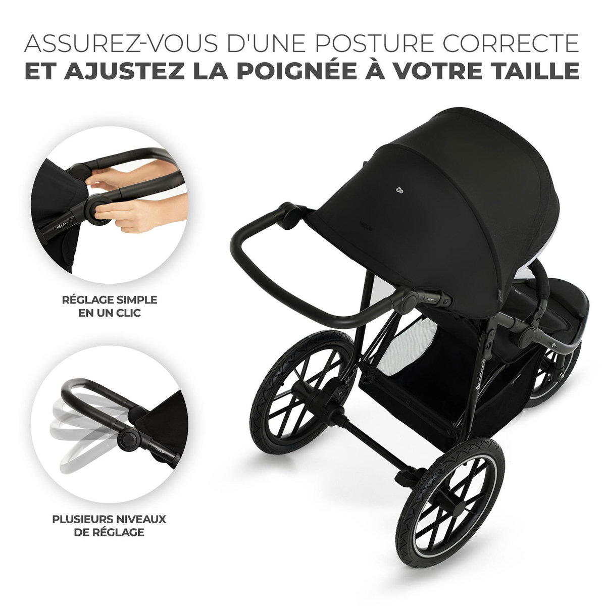 KINDERKRAFT Poussette 3 roues tout-terrain Helsi 2