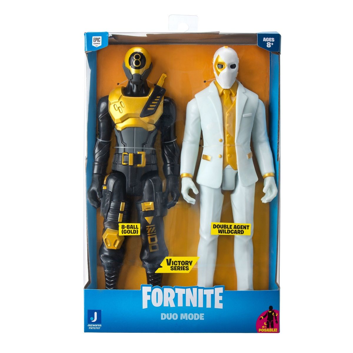 JAZWARES Pack de 2 figurines Fortnite Victory series 8-Ball et Double Agent Wildcard