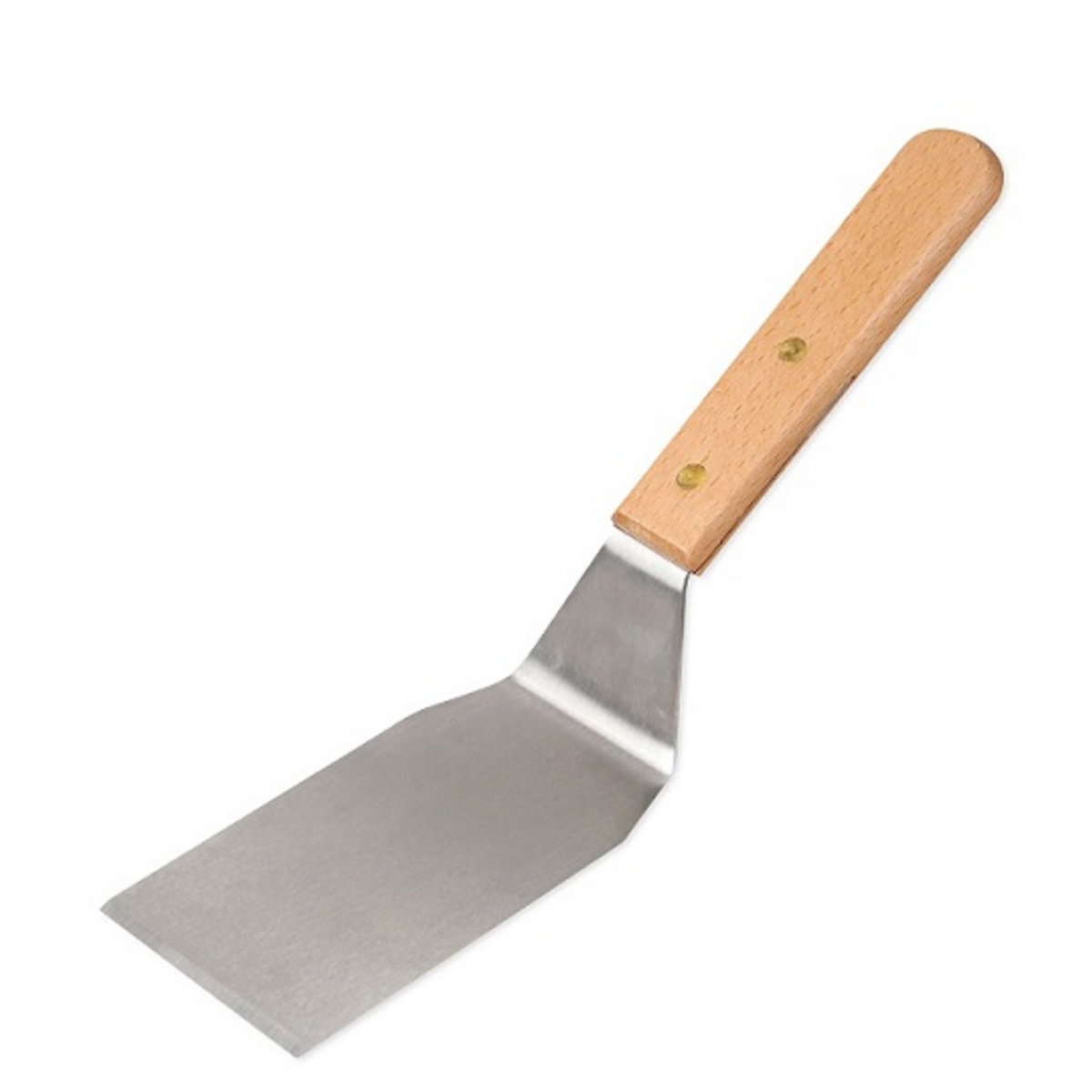 Spatule pour plancha inox et bois