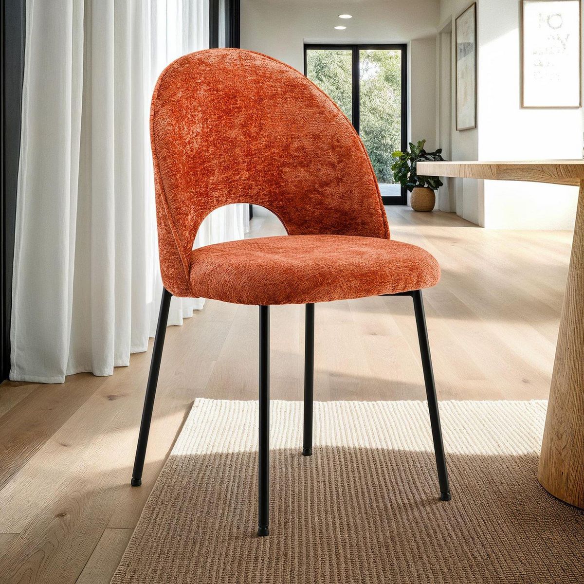 IDIMEX Lot de 2 chaises SERENA en tissu