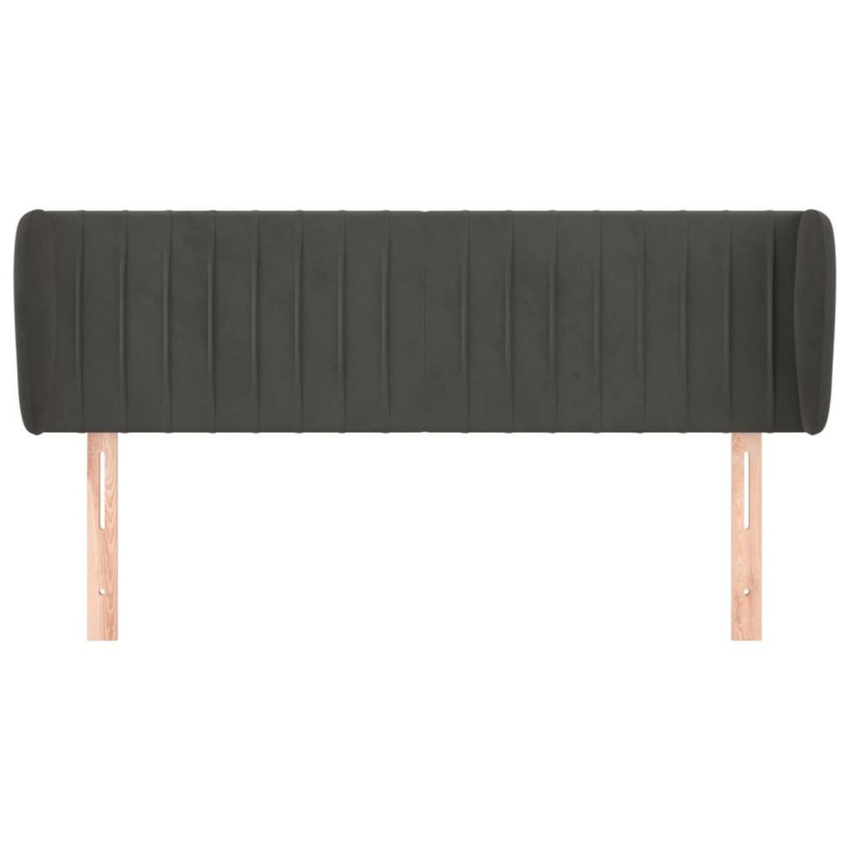 VIDAXL Tete de lit avec oreilles Gris fonce 147x23x78/88 cm Velours