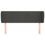 Voir la diapositive 3 : VIDAXL Tete de lit avec oreilles Gris fonce 147x23x78/88 cm Velours