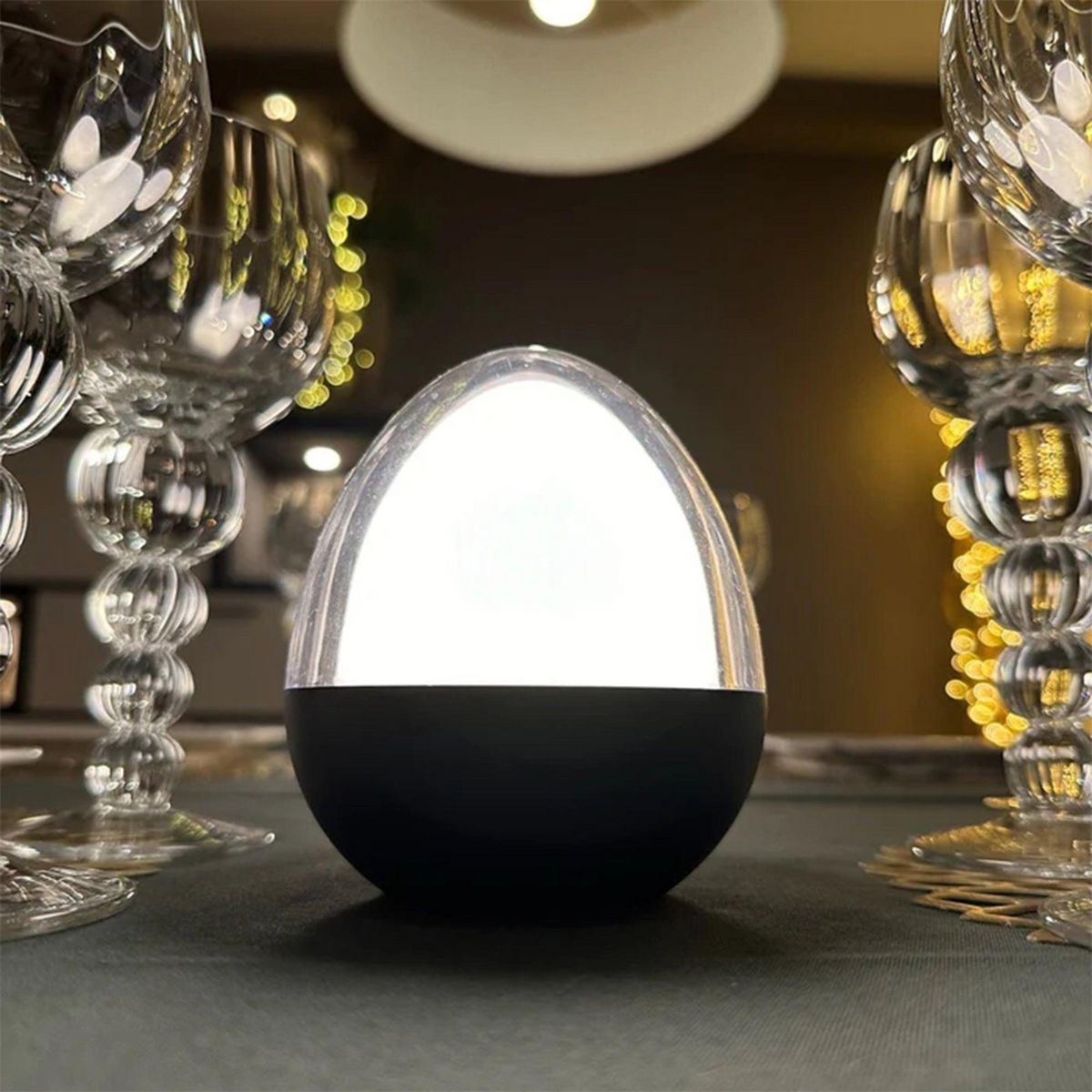 Lumisky Lampe de table sans fil OVIE Blanc Aluminium H12cm