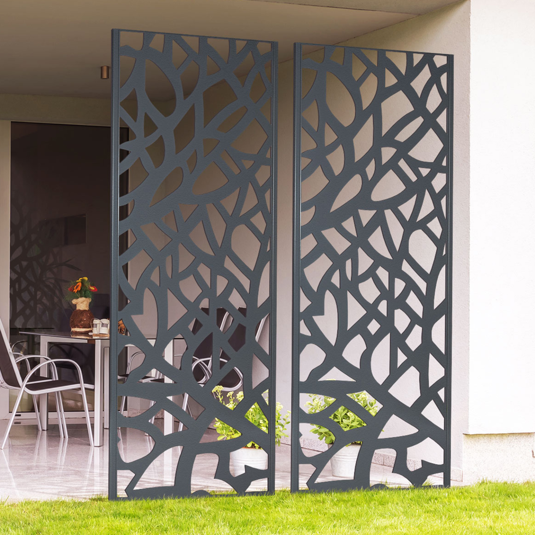 Voir la diapositive 2 : ID MARKET Panneau décoratif universel 150 x 50 cm usak gris