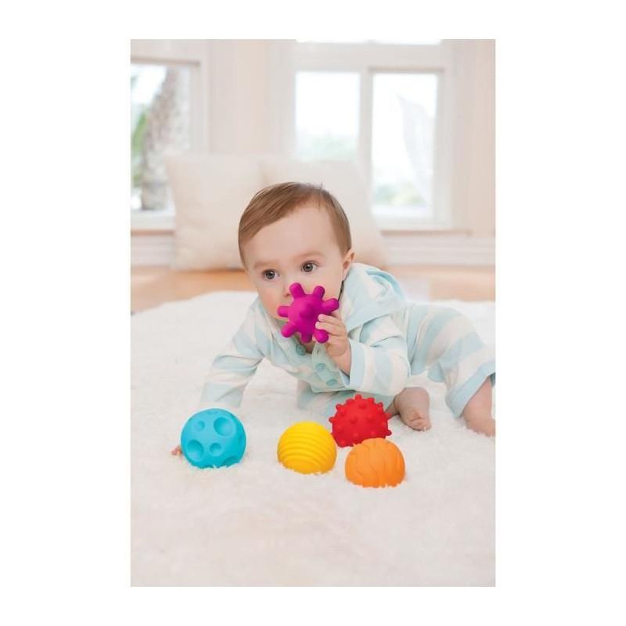 Voir la diapositive 2 : INFANTINO Balles sensorielles Infantino Multicolores