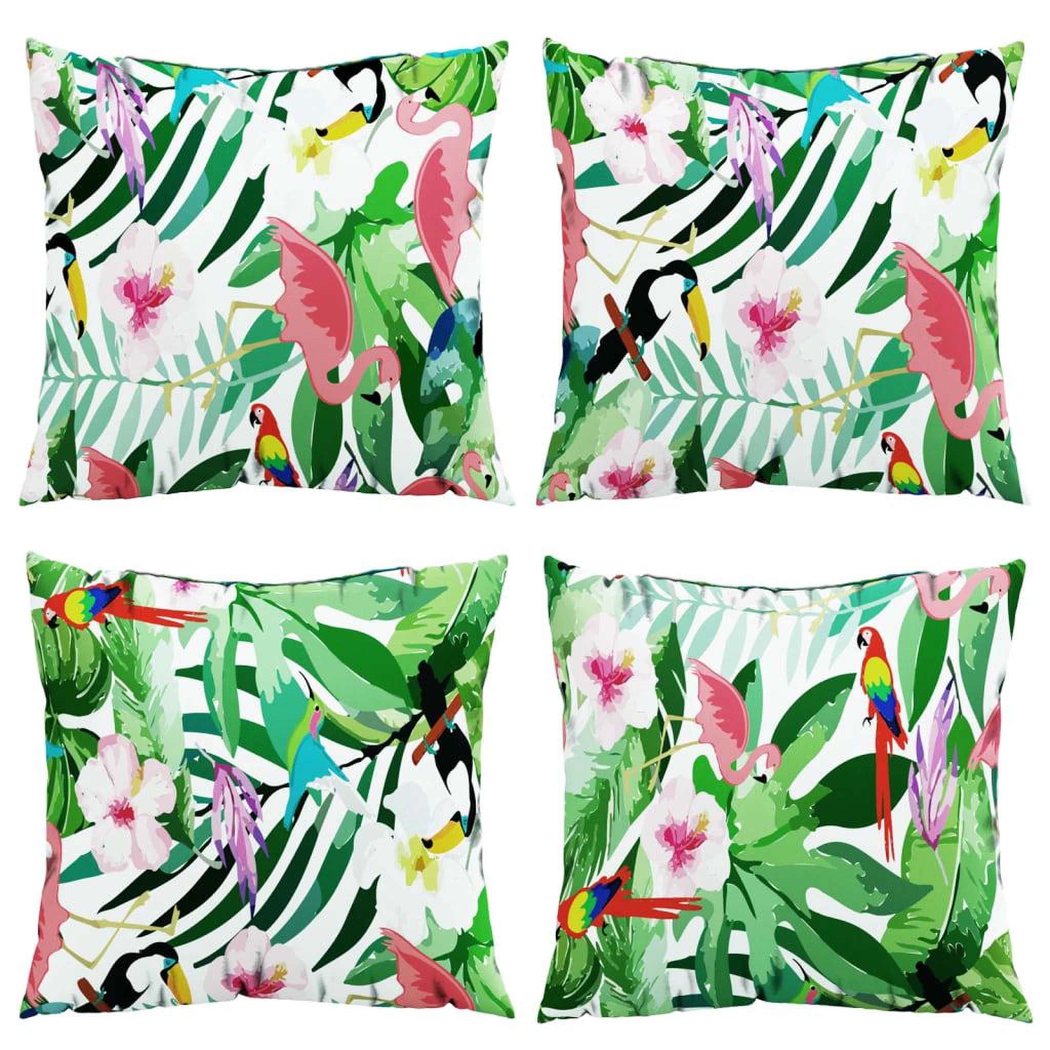 Voir la diapositive 4 : VIDAXL Coussins decoratifs lot de 4 Multicolore 60x60 cm Tissu