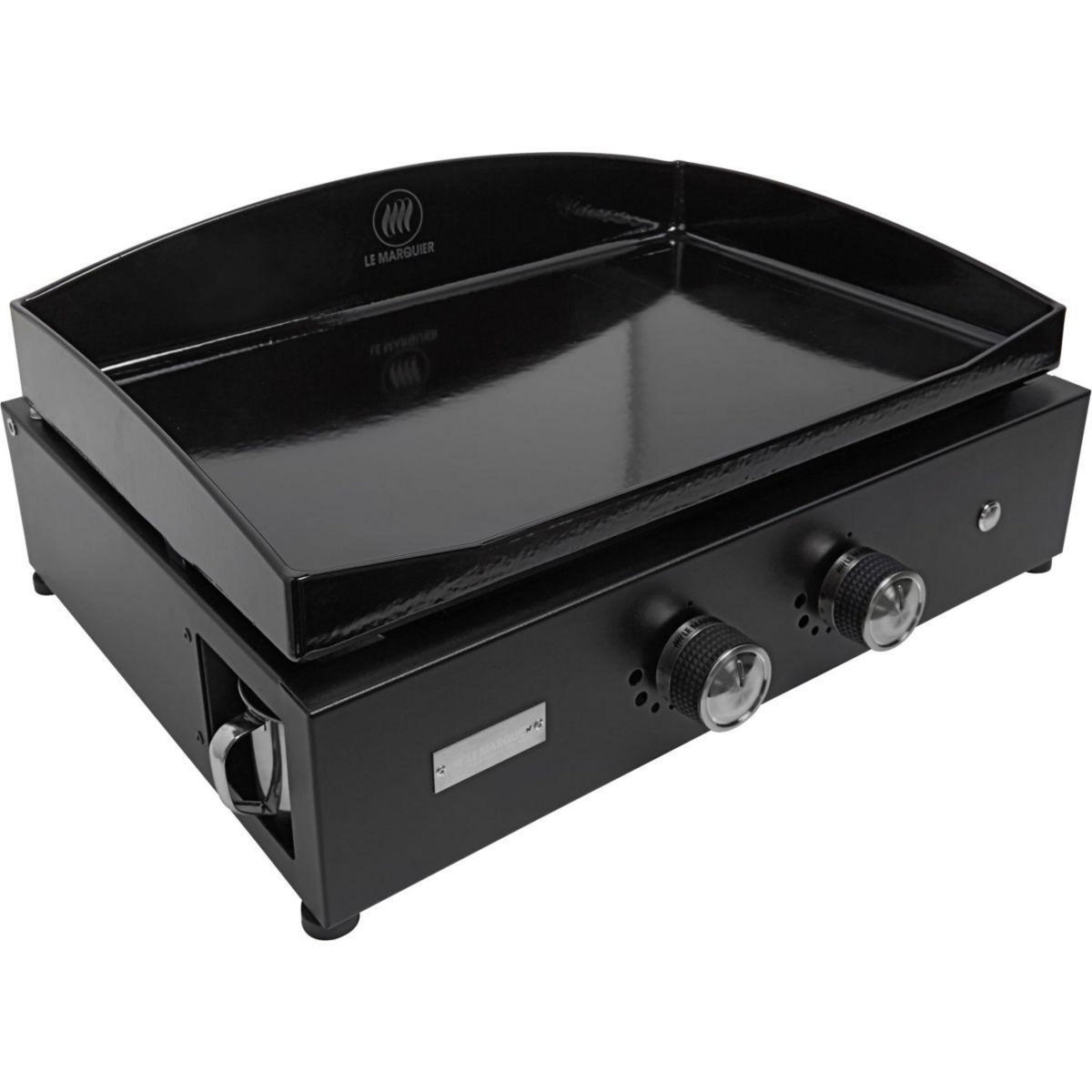 Le marquier Plancha gaz Vintage Pure 260 noir 2 brûleurs à poser, 60x40 cm