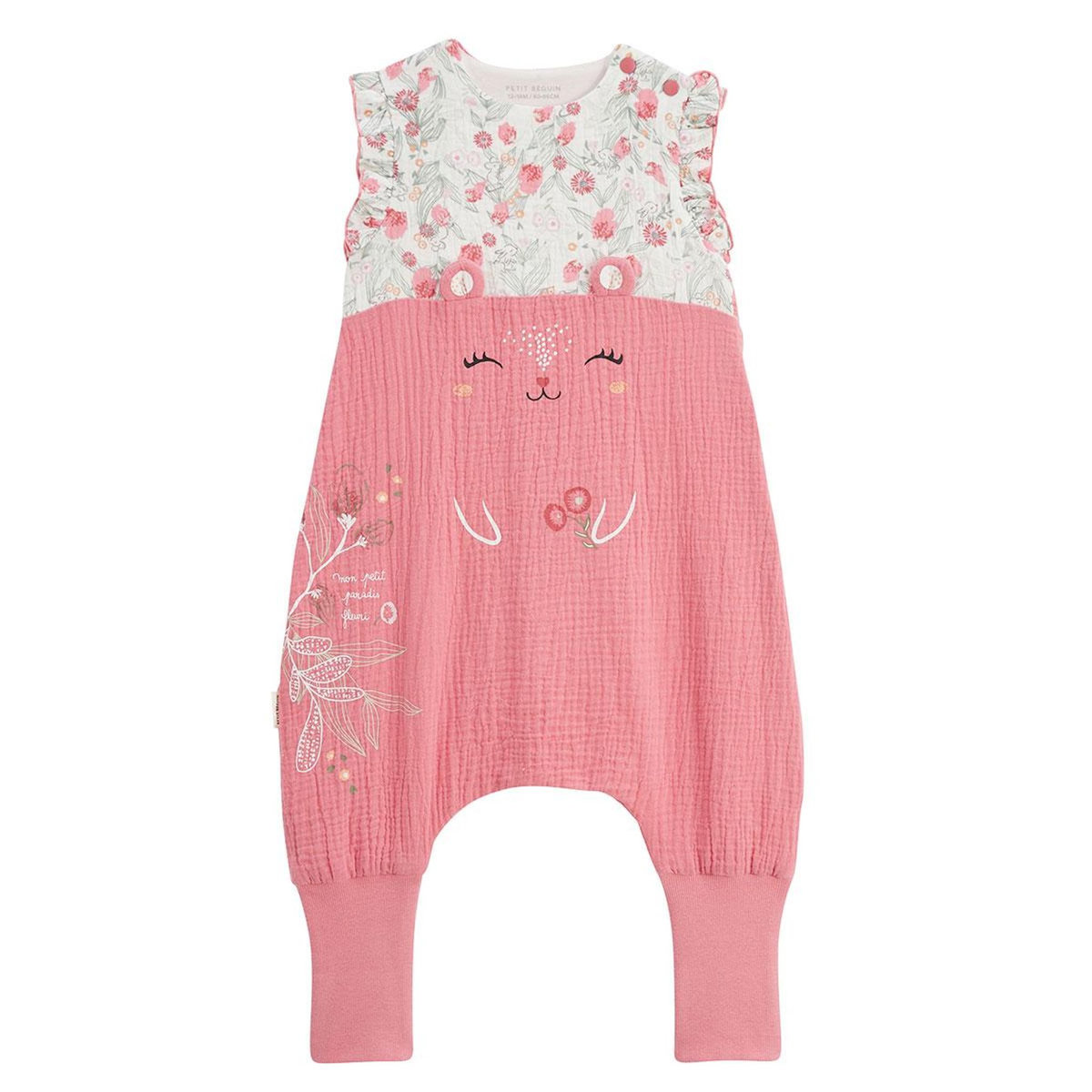 Petit Béguin Turbulette d'été en gaze de coton avec pieds retroussables Anaelle