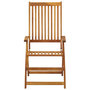 Voir la diapositive 4 : VIDAXL Chaises inclinables de jardin lot de 4 et coussins Bois acacia