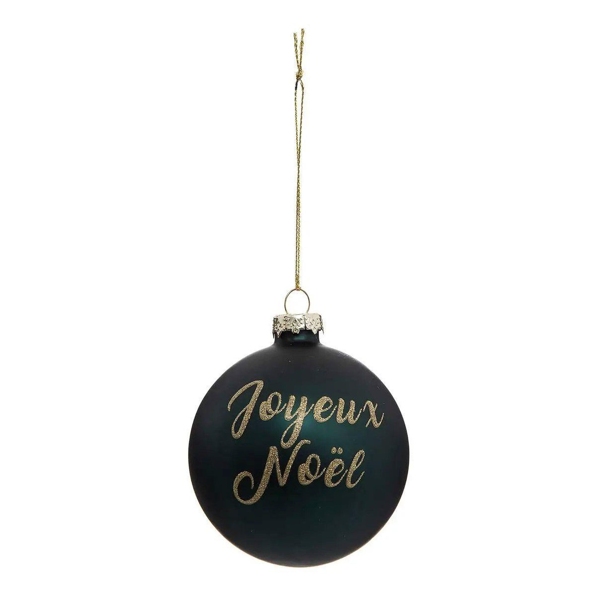ATMOSPHERA Boule de noël paillettes  nouvelle orléans  8cm vert