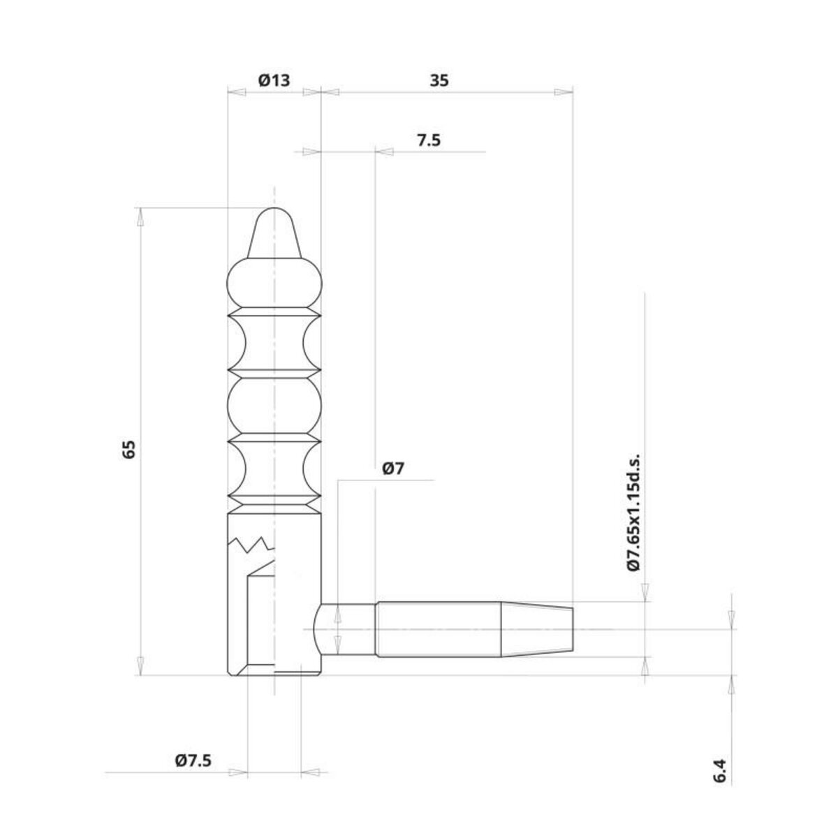 OTLAV Cote femelle de fiche provence 210 D 13mm OTLAV CF210130G208