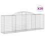 Voir la diapositive 2 : VIDAXL Paniers a gabions arques 20 pcs 300x50x100/120 cm fer galvanise