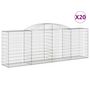 Voir la diapositive 2 : VIDAXL Paniers a gabions arques 20 pcs 300x50x100/120 cm fer galvanise