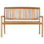 Voir la diapositive 3 : VIDAXL Banc de jardin empilable et coussin 128,5cm Bois de teck massif