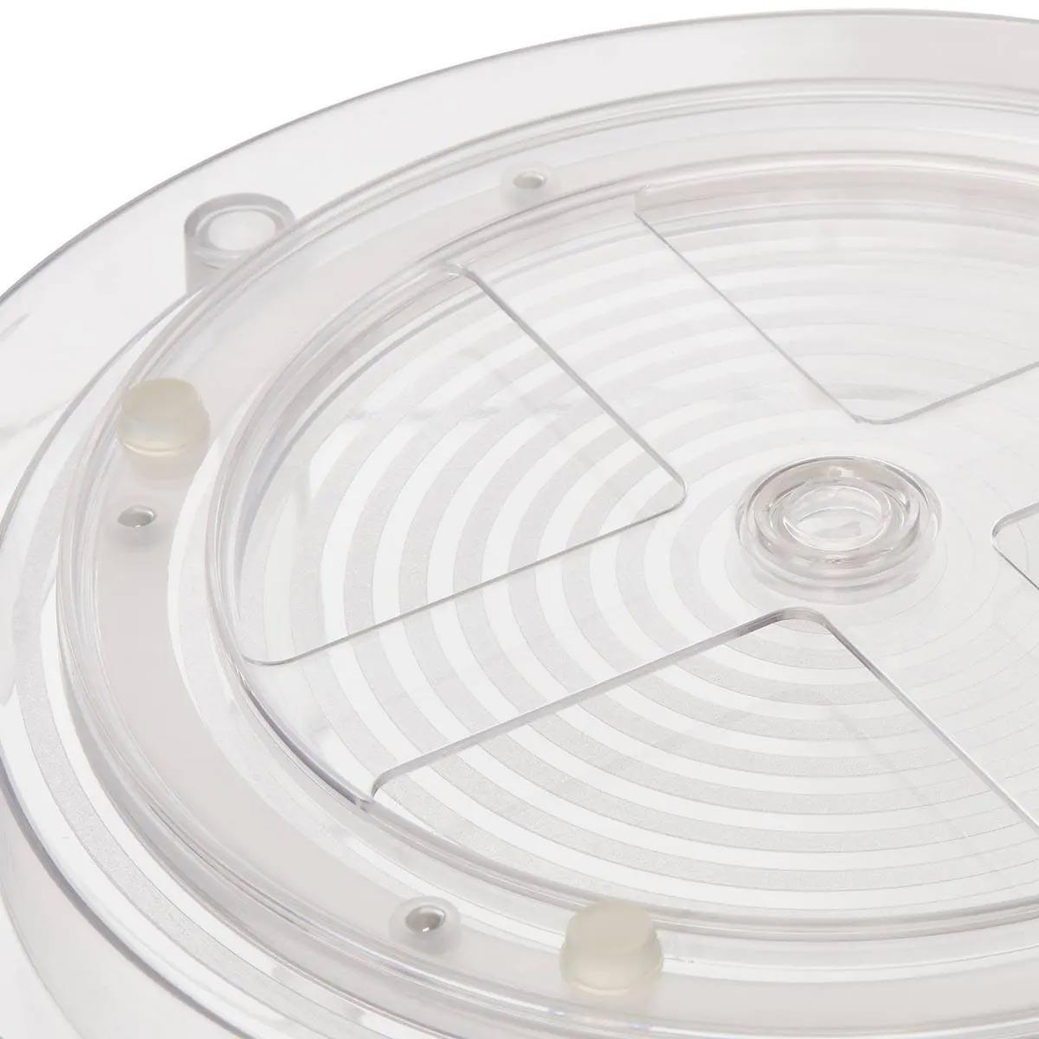 Voir la diapositive 2 : FIVE Plateau rotatif 2 niveaux  selena  26cm transparent