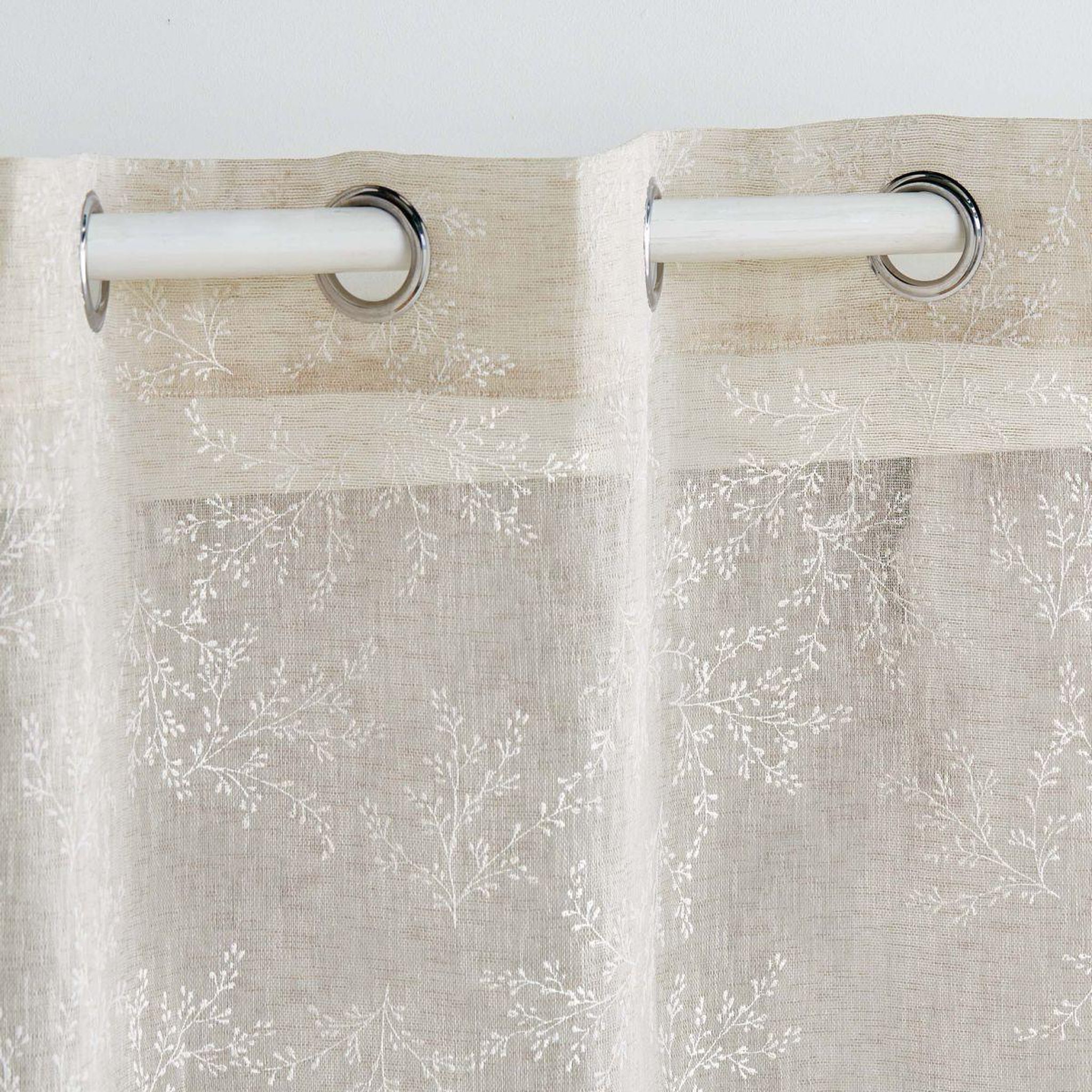 Voir la diapositive 2 : Douceur d'Intérieur Rideau voilage à œillets  karla  140x280cm taupe