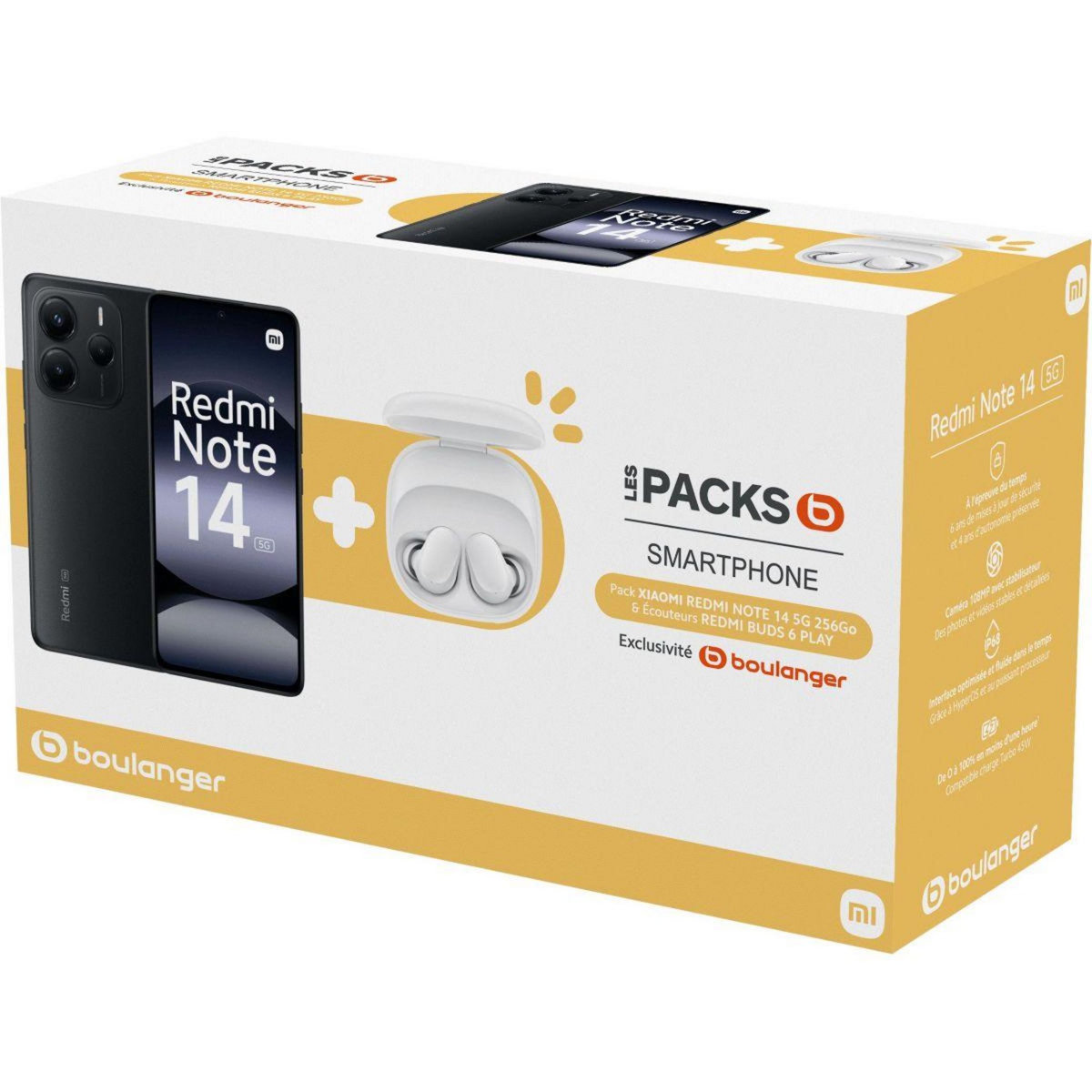 XIAOMI Smartphone Pack Redmi Note 14 5G 256Go + Buds6 Play