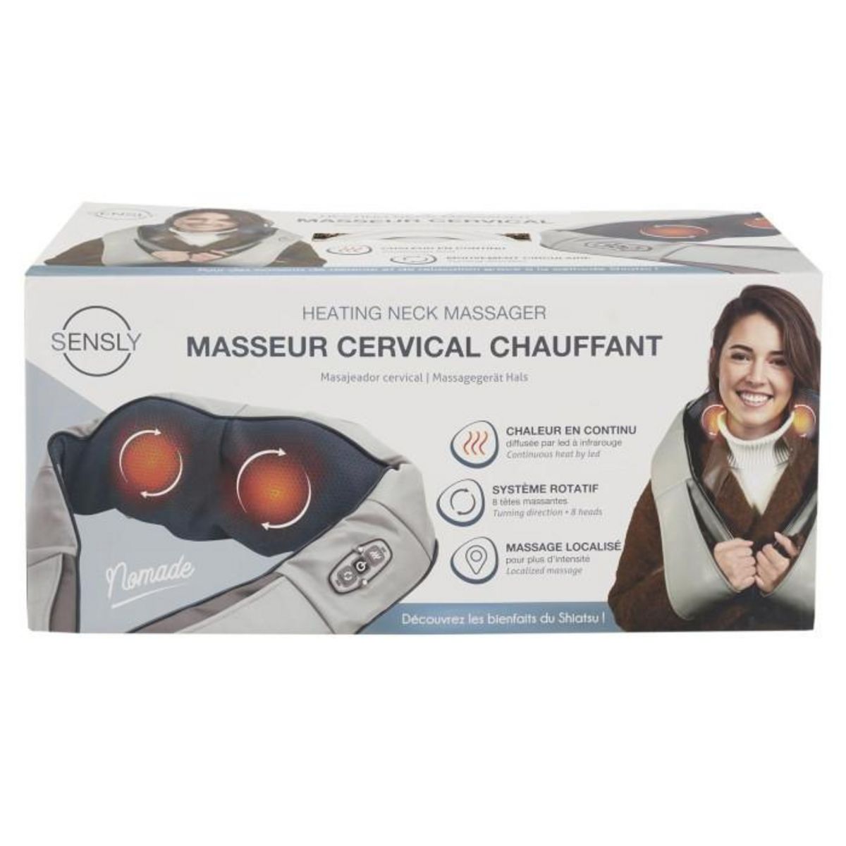 Paris Prix Masseur Cervical Écharpe  Shiatsu  124cm Gris