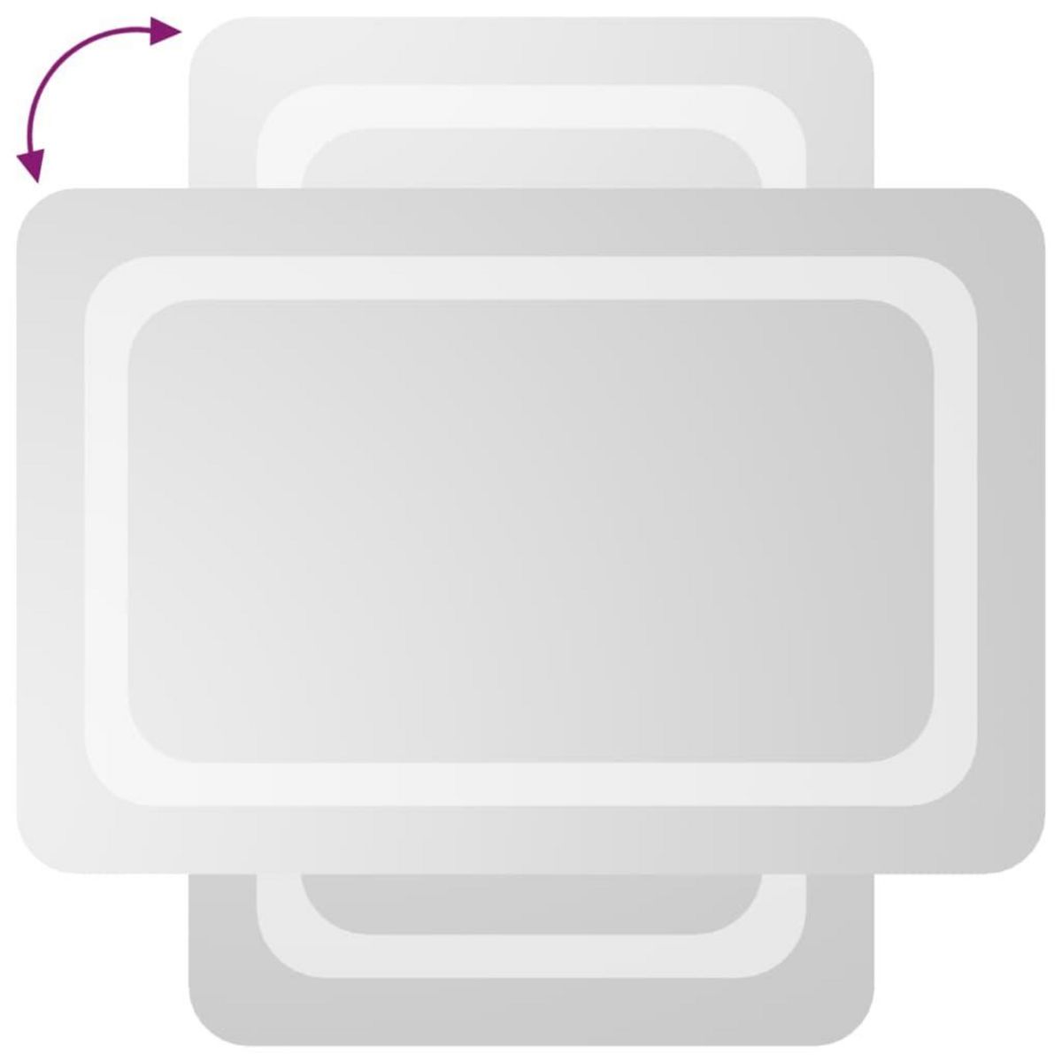 VIDAXL Miroir de salle de bain a LED 40x60 cm