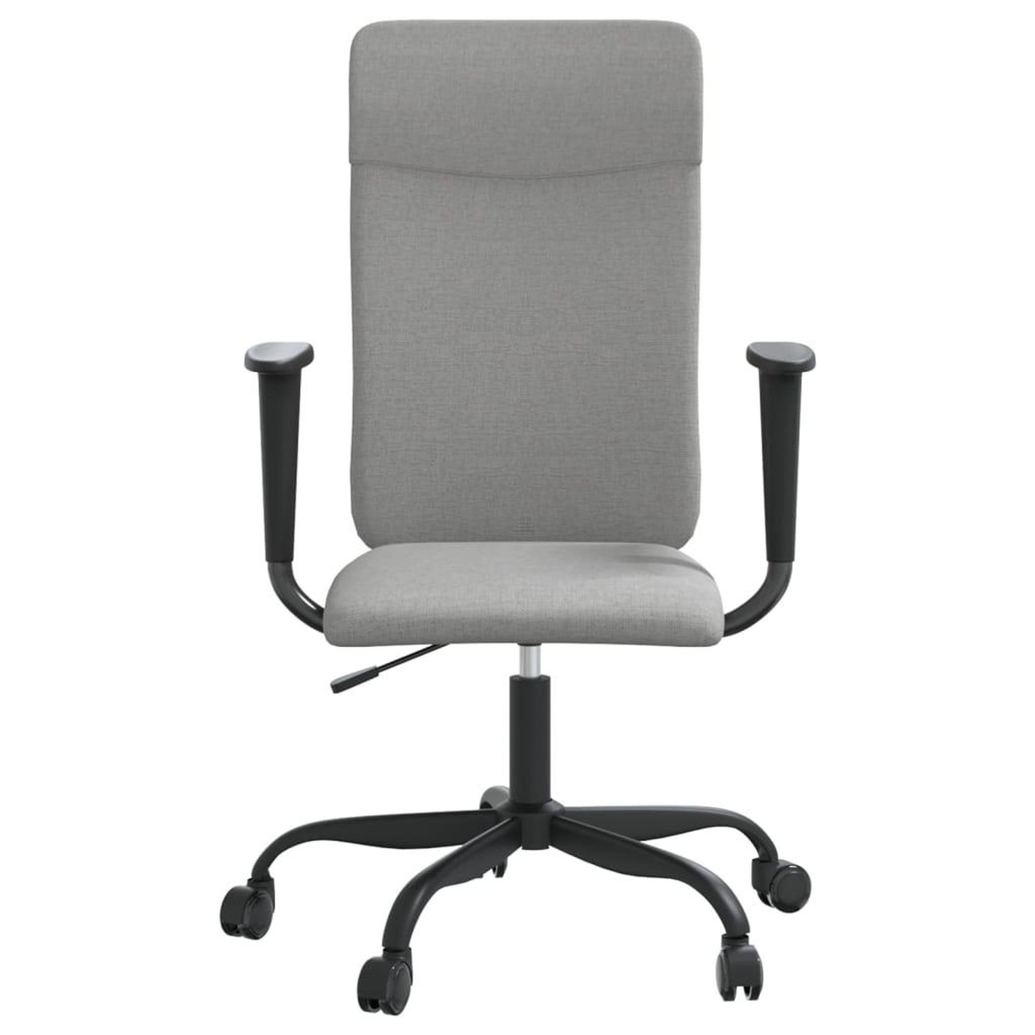 Voir la diapositive 3 : VIDAXL Chaise de bureau reglable en hauteur gris clair tissu
