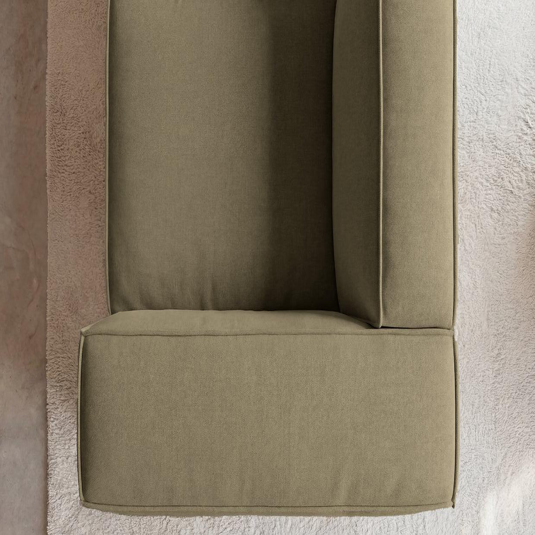 Voir la diapositive 6 : CASANOVA PARIS Mini basil - canapé droit tissu lisse 2 places