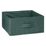 FIVE Boîte de rangement en velours MIX 'N MODUL - L.31 x l.31 x H.15 cm - Kaki