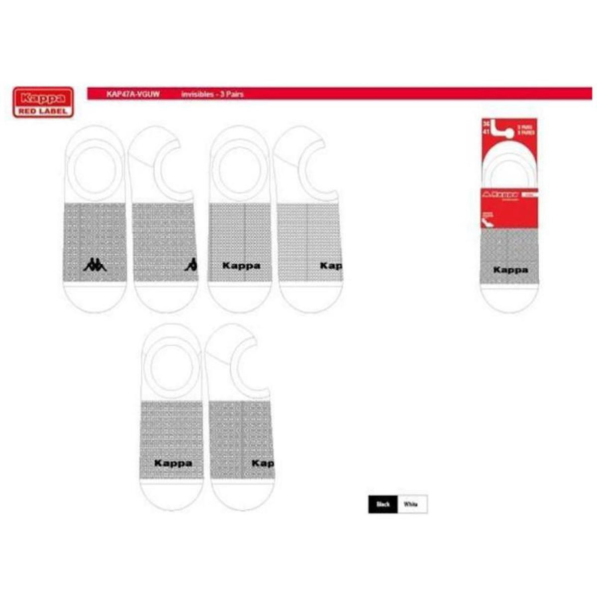 KAPPA Chaussettes Homme FOOTIES KAPPA