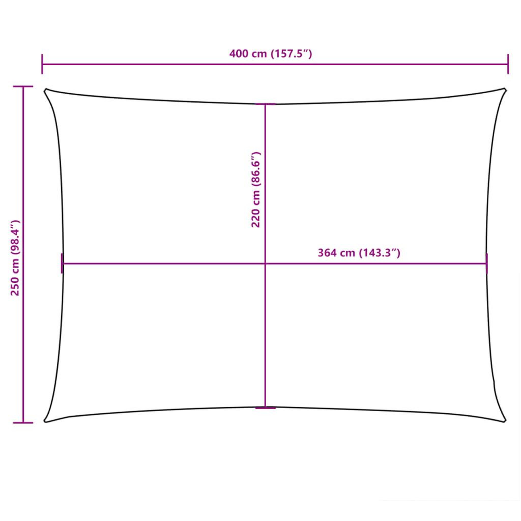 Voir la diapositive 6 : VIDAXL Voile de parasol tissu oxford rectangulaire 2,5x4 m beige