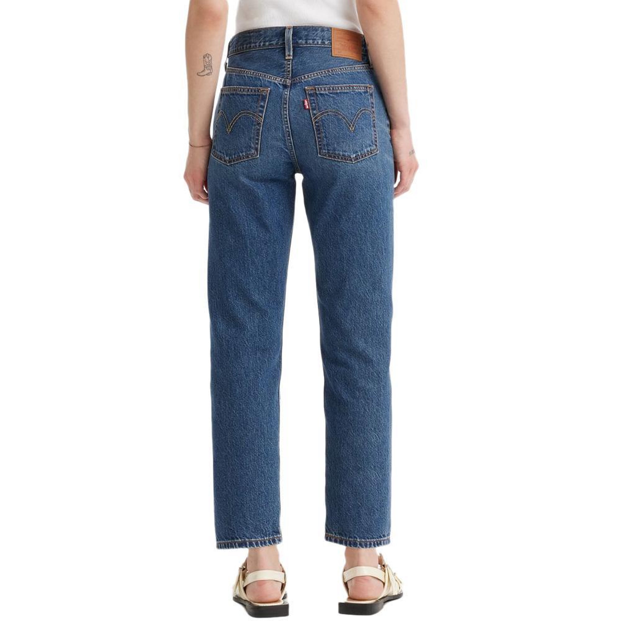 Voir la diapositive 2 : Levi's Jean Bleu Femme Levi's  Cropped Lightweight Med Indig