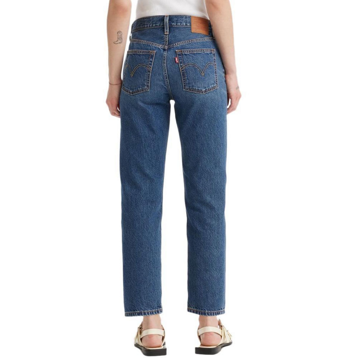Levi's Jean Bleu Femme Levi's  Cropped Lightweight Med Indig
