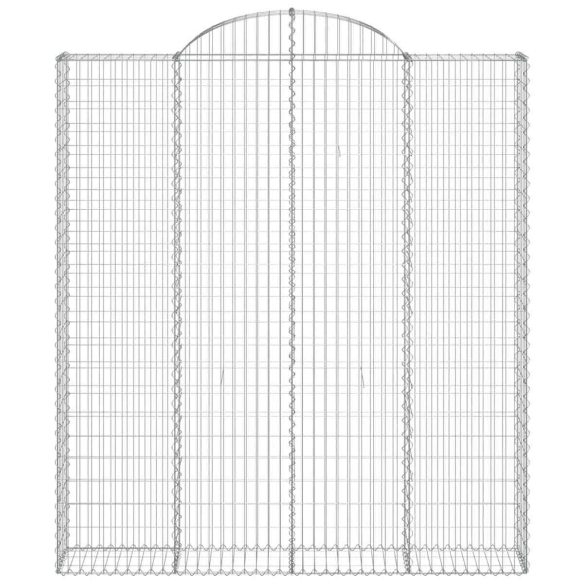 VIDAXL Paniers a gabions arques 7 pcs 200x30x220/240 cm fer galvanise